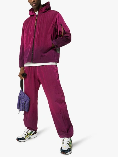 Shop Aries Ombré Windbreaker Jacket In Purple