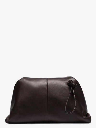 Shop Bottega Veneta Brown Envelope Leather Clutch Bag