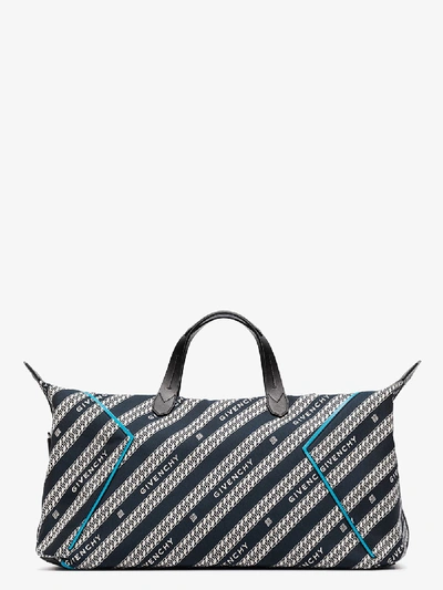 Shop Givenchy Blue Bond Logo Chain Weekend Bag