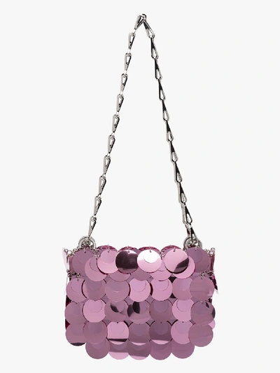 Shop Paco Rabanne Pink Mini Sparkle 69 Shoulder Bag