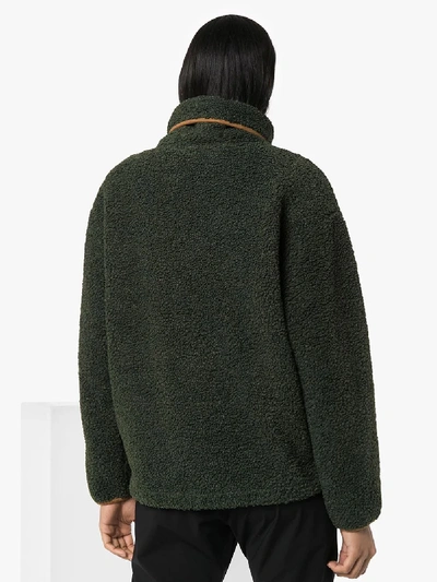Shop Varley Spencer Fleece Sweatshirt In Green