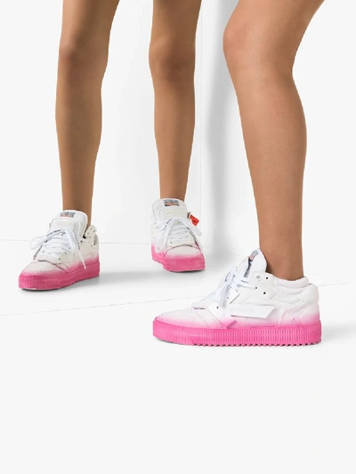 Shop Off-white Pink 3.0 Low Top Leather Sneakers