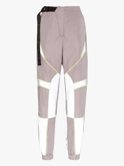 Shop Daily Paper Reflective Track Pants In Grey