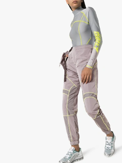 Shop Daily Paper Reflective Track Pants In Grey