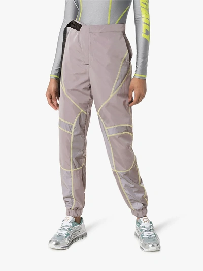 Shop Daily Paper Reflective Track Pants In Grey