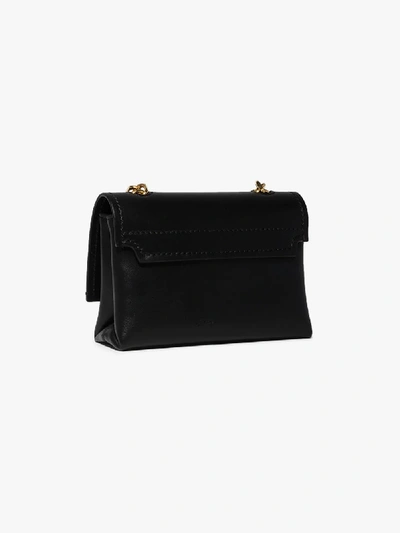 Shop Off-white Black Soft Small Binder Clip Leather Shoulder Bag