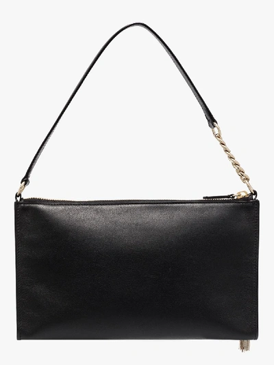 Shop Jimmy Choo Black Callie Mini Hobo Leather Shoulder Bag