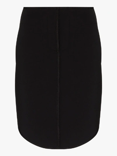 Shop We11 Done High Waist Neoprene Skirt In Black