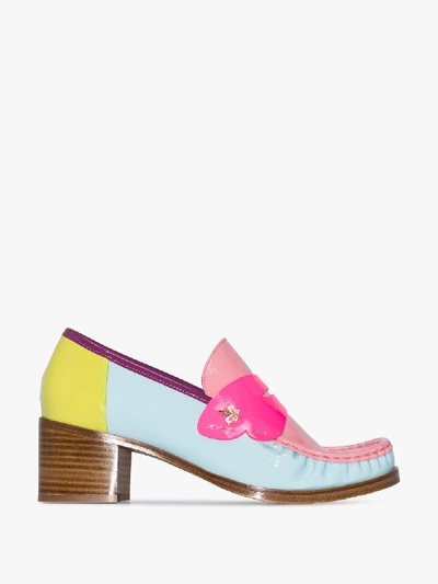 Shop Sophia Webster X Patrick Cox Multicoloured Iconic 60 Leather Loafers In Pink