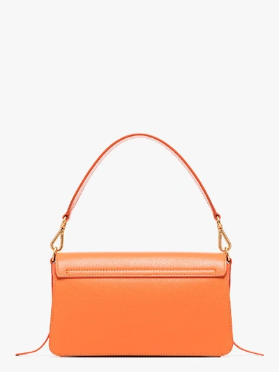 Shop Wandler Womens Orange Georgia Leather Shoulder Bag
