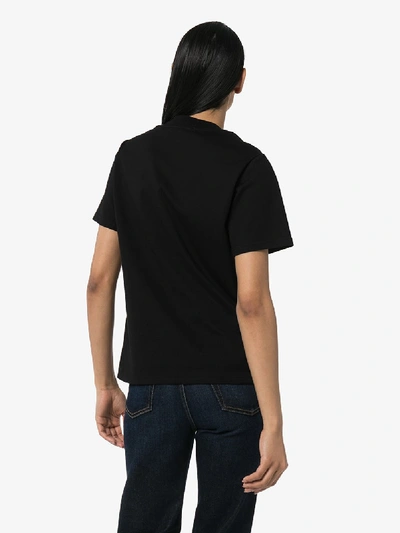 Shop Hyke Short Sleeve Cotton T-shirt In Black