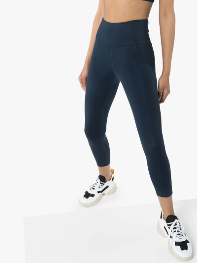 Shop Girlfriend Collective Compressive High-rise Leggings In Blue