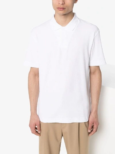 Shop Sunspel Terry Cotton Polo Shirt - Men's - Cotton In White