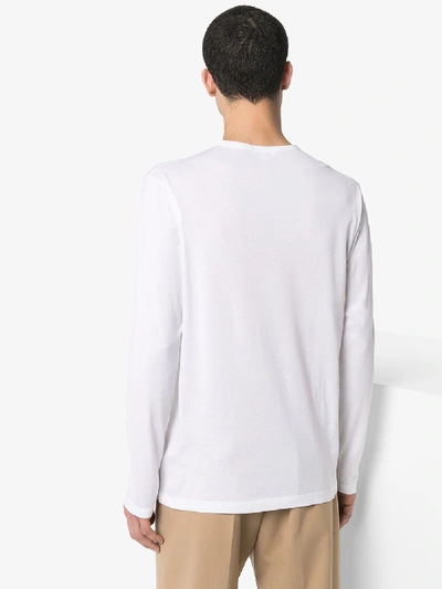 Shop Sunspel Long Sleeve Cotton T-shirt - Men's - Cotton In White