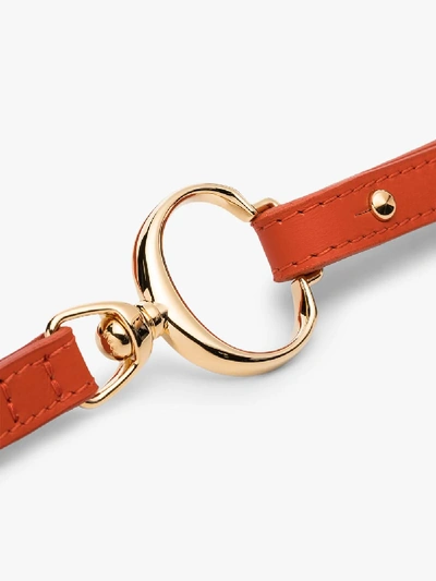 Shop Chloé Orange C Buckle Leather Belt