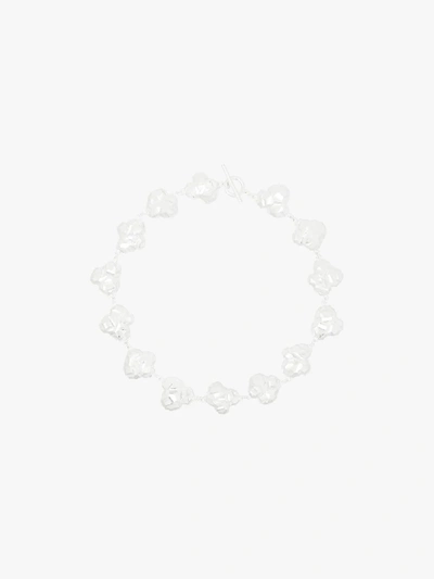 Shop All Blues Sterling Silver Popcorn Necklace In White