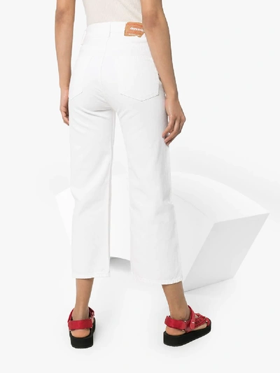 Shop Denimist Pierce Cropped Straight Leg Jeans In White