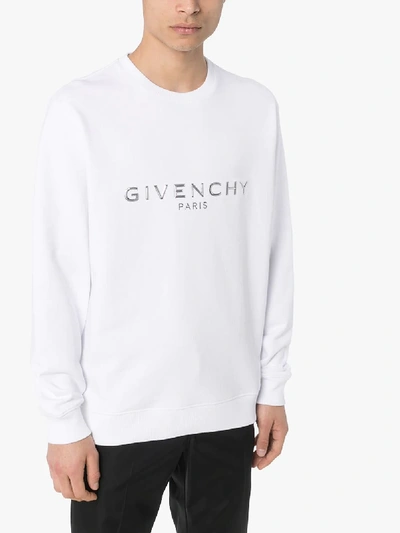 Shop Givenchy 3d Logo Sweatshirt In White