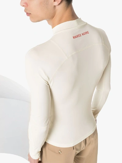 Shop Marine Serre Moon Detail Long Sleeve T-shirt In White