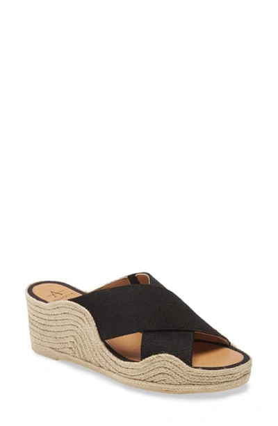 Shop Aquatalia Marina Espadrille Wedge Sandal In Black