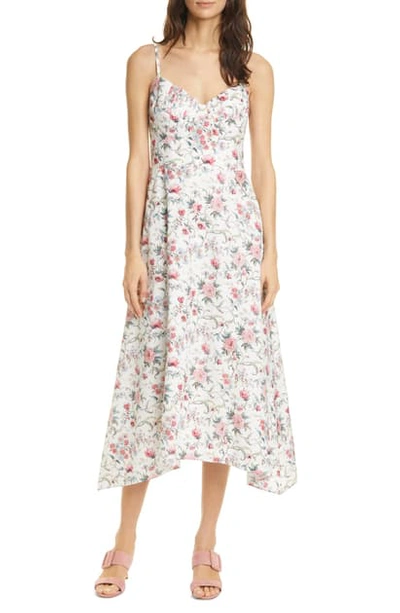 Shop Rebecca Taylor Esmee Floral Print Dress In Rosebud Combo