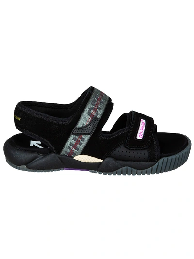 Shop Off-white Oddsy Minimal Trekking Sandals In Black