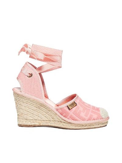 Shop Fendi Flat Shoes In Rosa+rosa