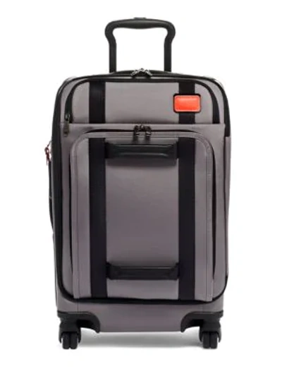 Shop Tumi Merge International Front Lid 4-wheel Carry-on Luggage In Grey Bright Red