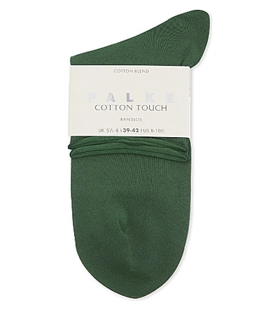 Shop Falke Cotton Touch Cotton-blend Socks In 7502 Eucalyptus