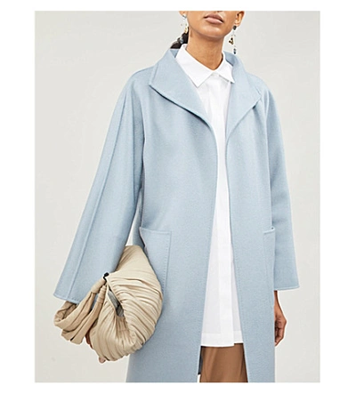 Shop Max Mara Lilia Belted Cashmere Coat In Light Blue