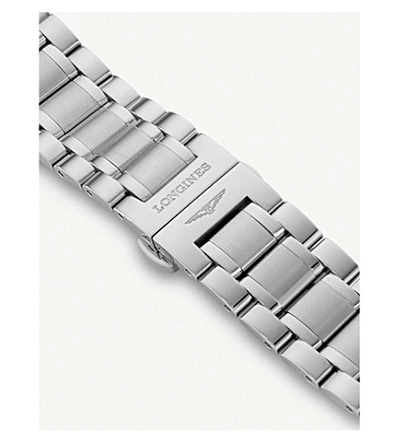 Shop Longines L22574976 Master Automatic Stainless Steel Watch