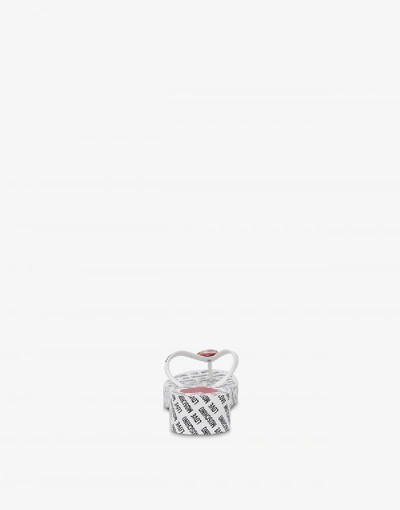 Shop Love Moschino Pvc Flip Flop Sandals Transparent Heart In White