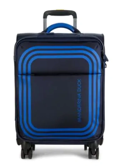 Shop Mandarina Duck Bilbao 22-inch Cabin Trolley Suitcase In Dress Blue