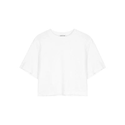 Shop Cotton Citizen Tokyo White Cropped Cotton T-shirt