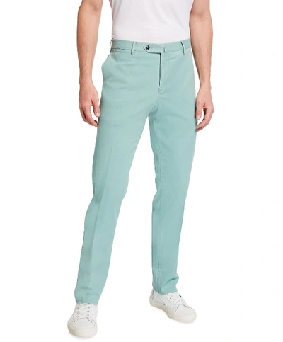 Shop Pt Torino Men's Delave Stretch-cotton Chino Pants In Green