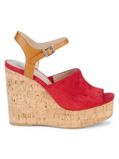 Shop Charles By Charles David Dory Wedge Sandals In Hot Red