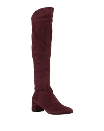 L'autre Chose Knee Boots In Maroon