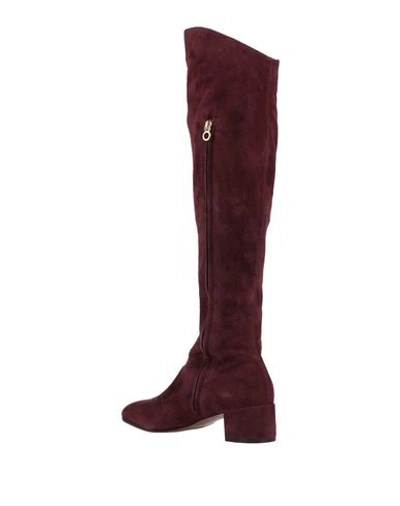 L'autre Chose Knee Boots In Maroon