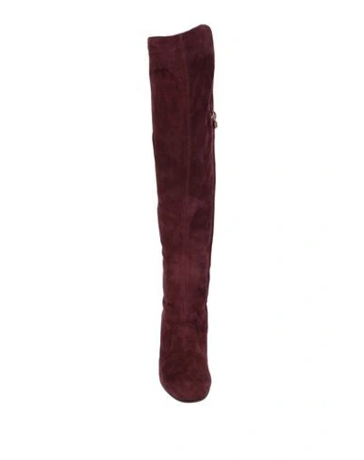L'autre Chose Knee Boots In Maroon