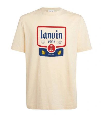 Shop Lanvin Label Print T-shirt