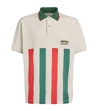Shop Gucci Oversized Web Stripe Polo Shirt