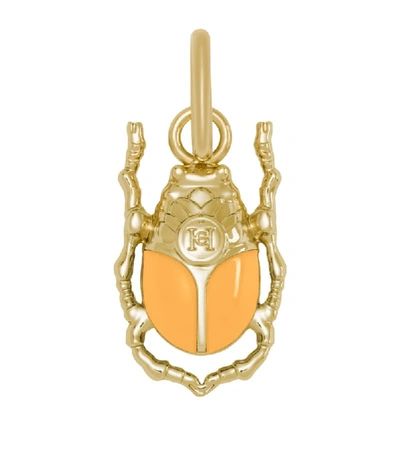 Shop Carolina Herrera Herrera Beetle Charm In Yellow