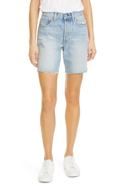 Shop Trave Emery '90s High Waist Denim Shorts In Straight Shooter