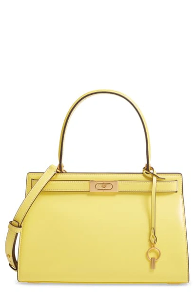 Tory Burch Small Lee Radziwill Leather Satchel In Yellow | ModeSens