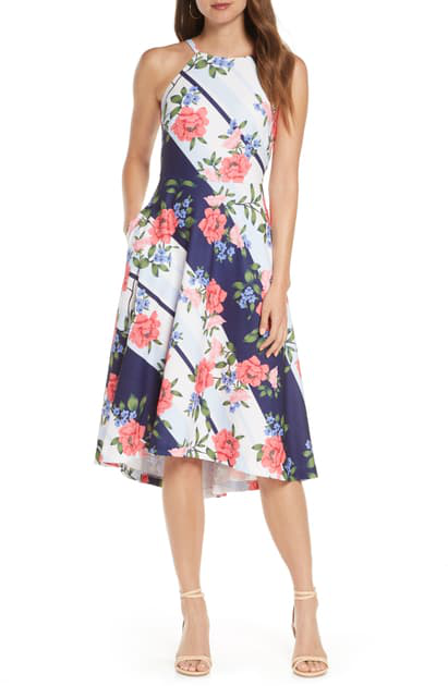 halter neck a line dress