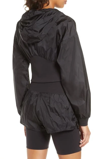 Shop Alo Yoga Nebula Hooded Crop Jacket In Black