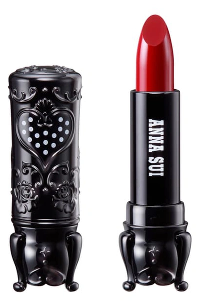 Shop Anna Sui Black Rouge Lipstick In Magenta Red