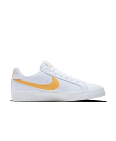 Shop Nike Women's Court Royale Ac Casual Sneakers From Finish Line In White/yellow