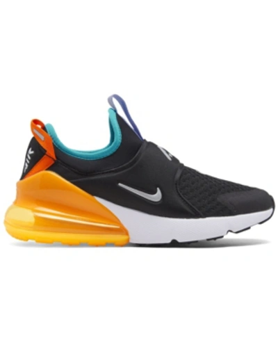 Shop Nike Big Boys Air Max 270 Extreme Slip-on Casual Sneakers From Finish Line In Gray/yellow