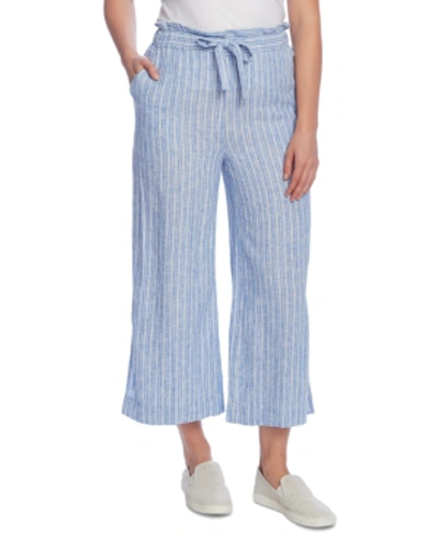 Shop Vince Camuto Tranquil Stripe Wide Leg Pant In Lake